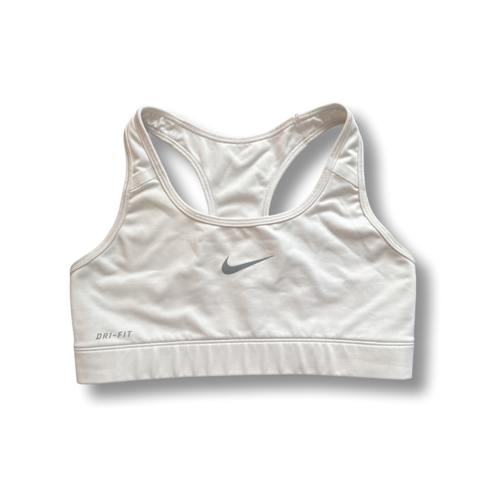 Nike dri-fit white sports bra